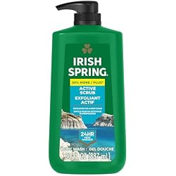 1 of Irish Spring Active Scrub Body Wash for Men, Cool Fresh Scent, 887 mL | Exfoliating, Face and Body Wash, Men’s Body Wash, Paraben-Free, Moisturizing, Retains Skin's Natural Moisture, Grooming