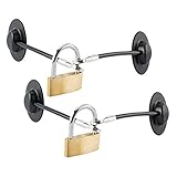RealPlus 2 Pack Refrigerator Door Lock with Keys and Padlock and 3M Adhesives for Home Refrigerators...