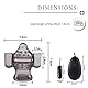 FOPS Eichel stimulator mann Stimulationsring Cockring Penis Vibrator männerStimulator mit 20 Modi Doppelt Vibro Ei Bullet Vibratoren mit Fernbedienung Masturbieren elektrisch N05-14 MC41 (Schwarz)