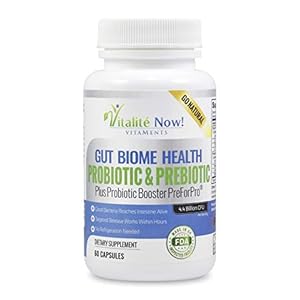 Premium Probiotic plus Ultimate Prebiotic – Gut Biome Builder & Restoration – 4.4 Bn CFU – Best for Women & Men…