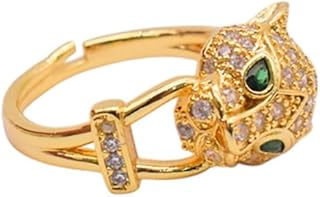 Gold Plated Ring With Lion Designn For Girls - Gold