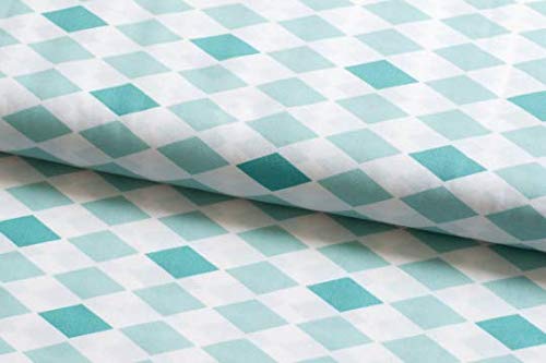 Popeline Baumwollstoff mint mit geometrischem Rautenmuster 150 x 50 Cover