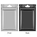 EAONE 200 Pcs Mylar Ziplock Bags, Resealable Bags for Packaging Coffee Bean Candy Food Storage Hanging Pouch (Black 3 x 4.7 Inch)