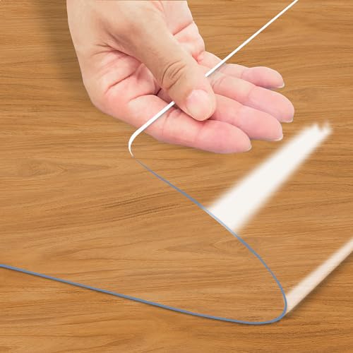 Kasepie PVC Clear Table Cover Protector 36X54Inch, 2mm Thick Plastic Table Cover Rectangle,Clear Table Protector,Desk Protector Mat for Kitchen, Dresser, Writing Desk,Dining Room Table