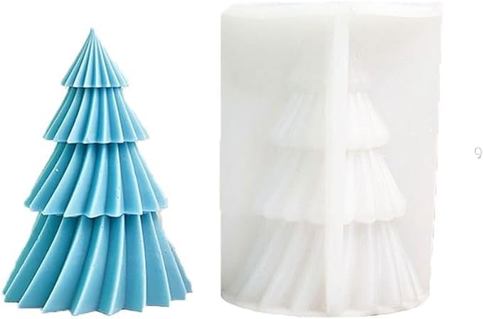 Radiance Store Pine Tree Winter Home Decoration Soap Making Tool Handmade Christmas Tree DIY Crafts Geometric Christmas D?cor Silicone Candle Mould