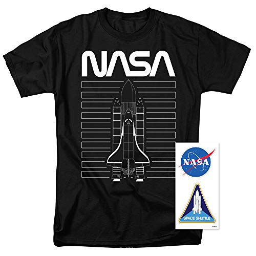 Popfunk NASA Space Shuttle Schematic T Shirt & Stickers (Large)