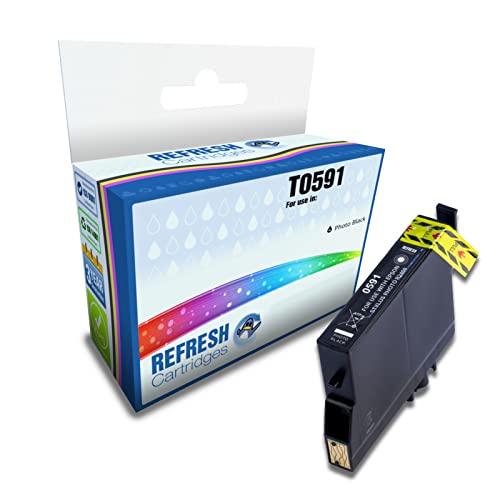 Image of Refresh Cartridges Compatible Ink Cartridge Replacement for Epson T0591 (Photo Black)