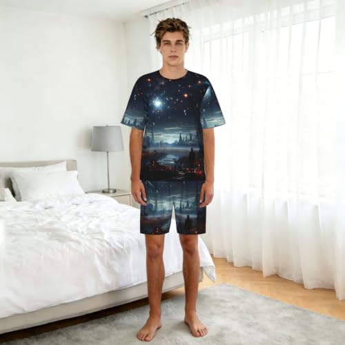 Ensemble pyjama astres et constellations idéal pour les soirées cocooning et détente - 3