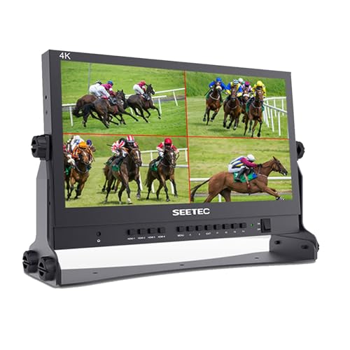 Image of ATEM156 15.6 inch IPS Live Streaming Broadcast Director Monitor with 1920x1080 Pixels 4 HDMI Input Output Quad Split Display for ATEM Mini Video Switcher Mixer Pro Studio Television Production