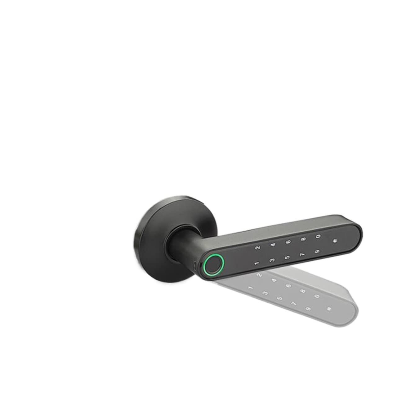 CVFRDD Smart Door Knob, Smart Lock Biometric Fingerprint Door lock Handle Rechargeable AntiTheft App No wire Keyless Entry Door Handle(Black lock)