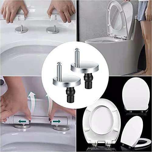 2 PCS Toilet Seat Hinges Fixings, Quick Release Toilet Top Fix Blind