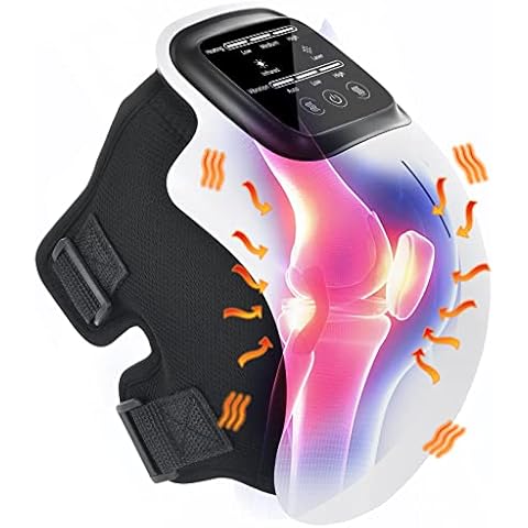 Cordless Knee Massager, SEAAN Knee Massager with Heat and Kneading for Pain Relie,Infrared Heated Vibration Physiotherapy for Arthritis Massager and Joint Warmer ,USB-Type C ,Rechargeable LED Display Cover