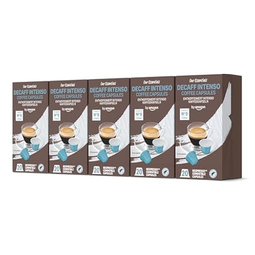 by Amazon Cápsulas de Café Descafeinado Intenso de Plástico Compatibles con Nespresso, 100 Unidades (5 Paquetes de 20), Certificadas por Rainforest Alliance | Ya disponible en tu tienda friki favorita! En mundofriki.es!