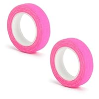 TMZELOA Neon Klebeband 2 Rollen 1,5cm x 5m – fluoreszierendes Klebeband rosa UV Tape stark haftend rückstandsfrei, neon tape für Party Deko, Bühne, Tanzstudio, DIY Markierungsband, Gaffer Tape Neon