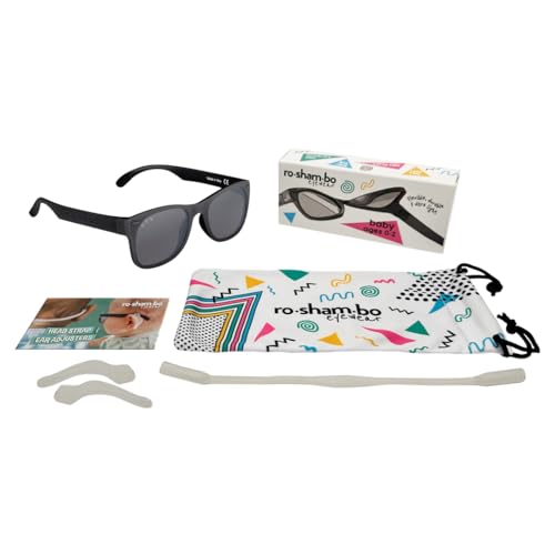 ROSHAMBO Unbreakable Baby Sunglasses with Strap BPA-free – Girls Boys 0-24 months Infants – Polarized Lens, Assembled in USA2