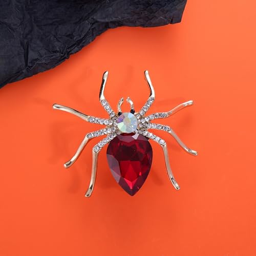 Image of YOQUCOL Halloween Spider Shape Brooch Pins for Women Girls Gift
