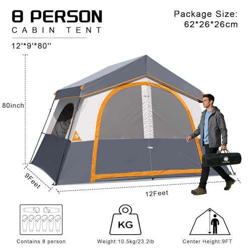 HG 8 Person Cabin Tent
