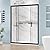 DELAVIN 60" W x 75" H Semi-Frameless Double Sliding Shower Door, Shower Glass Door with SGCC Clear Tempered Glass, Water Repellent Black Shower Door with Magnetic Seal Strip