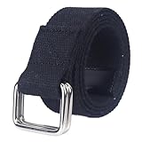 XSFAMGB 1 cinturón Unisex de Doble Hebilla de liberación rápida, de Lona, ​​para Deportes al Aire Libre, de aleación de Zinc, Accesorios for Vaqueros.(120cm,1)