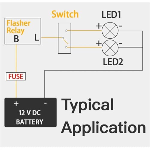 Relé intermitente electrónico LED de 2 pines de 12V ajustable para luces de moto 4