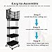 Braiding Hair Rack with 196 Pegs, Hair Extension Holder with 4 Tiers Storage Cart, Classical Black Braiding Rack Stand for Hair Braider, Sturdy Hair Rack for Salon, Home, Braiding School