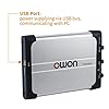 OWON VDS1022i Oscilloscopio USB basato su PC, 2+1 (multi) canali Oscilloscopio portatile portatile, oscilloscopio virtuale Larghezza di banda 25 MHz con isolamento del canale oscilloscopio