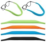 Chumia 4 Pack Floating Sunglasses Straps for Water Neoprene Adjustable Sport Eyewear Eyeglass Retainer High Buoyancy Glasses Floater Cord for Boating Surfing Kayaking Fishing Universal Fit Most Frames