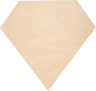 Diamond Wood Cutouts 12-inch, Pack of 1 Unfinished Wood Crafts Blank, Wooden Shapes for Crafts & Party Decor, by Woodpeckers
