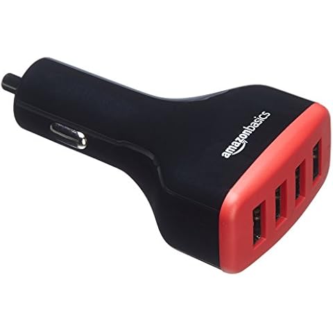 Chargeur voiture 4 ports USB Amazon Basics Cover