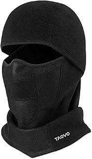 AYPOW Warm Breathable Balaclavas, Winter Cycling Thick Full Face Mask Cover with Mesh Panel, Windproof Fleece Skiing Neck Warmer for Men and Women - Universal Elastic Size