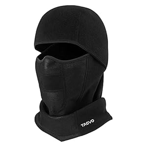 AYPOW Passamontagna Caldo e Traspirante, Copertura per Maschera a Pieno facciale per Ciclismo Invernale con Pannello a Rete, Scaldacollo Sci in Pile Antivento per Uomo e Donna