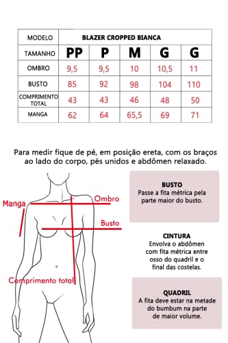 Blazer Cropped Bianca Feminino Awe Jeans