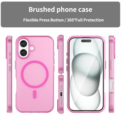Coque pour iPhone 16 compatible Magsafe avec protège-écran mat