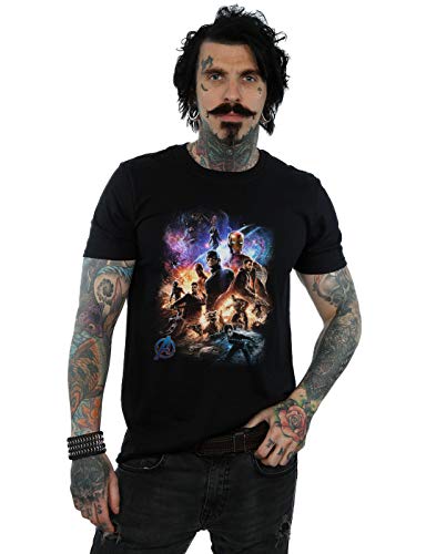 Marvel Men's Avengers Endgame Character Lineup T-Shirt Black XX-Large