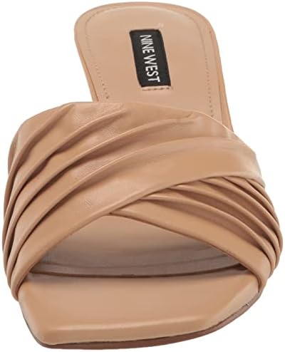 Nine West Women's AZALA Heeled Sandal, Nude 110, 9 | Image 1