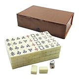 Uso durevole: il set da viaggio Mahjong consente ai giocatori di giocarlo anno dopo anno. È realizzato in melamina resistente ai graffi, leggero e liscio, è caratterizzato da una scrittura chiara e non sbiadisce.