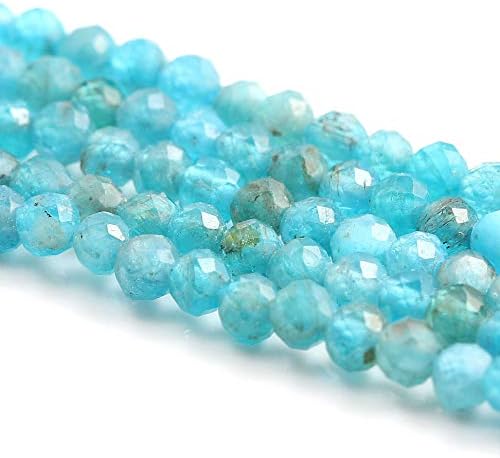 Natural Stone Beads Apatite Gemstone Faceted Loose Beads for Jewelry Making 2 Strands/Pack Length 15" Size 2mm - Image 4