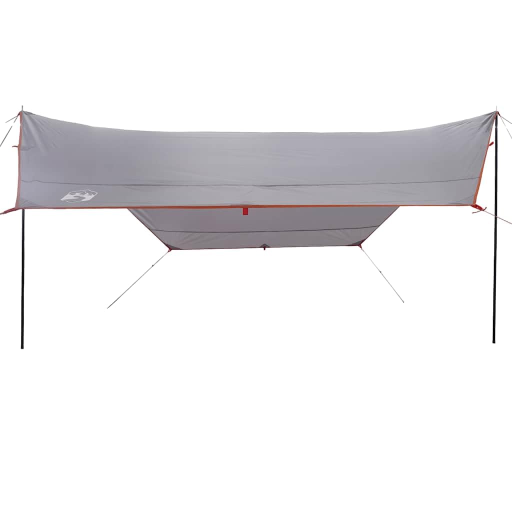 Telone da campeggio arancione 430 x 380 x 210 cm impermeabile, telo per tenda protezione solare per esterno, campeggio, escursionismo, amaca 94684