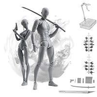 Amazon | デッサン人形 30個関節可動 スタンド付き 男性 女性 筋肉体型