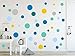 timalo® 73078 - Pegatinas murales, en diseño de puntos circulares, ideales para decorar una habitación infantil, en colores pastel, 120 unidades, Azul