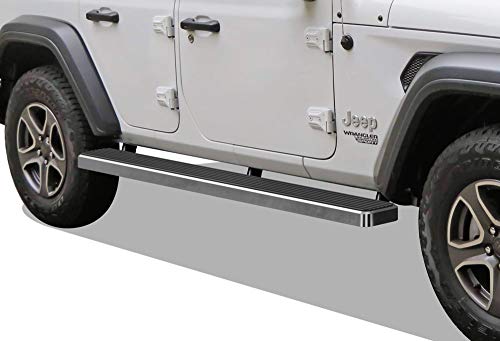 Estribos de acero inoxidable pulido 6 pulg  para Jeep Wrangler JL miniatura 4