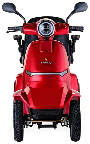 Véhicule De Mobilité VELECO GRAVIS 4 Roues – 12 Km/h – 160 Kg – Suspension, Frein, Alarme – Rouge – Produit Européen