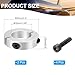 PATIKIL Bore 35mm Double Split Shaft Collar 60mm OD 15mm Thickness, 2 Pack Aluminum Alloy Locking Collar Clamp Style with Set Screw for Machine Tools Industry, Silver