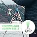 FOYTOKI 10pcs Fishing Bell Clip Dual Alert Bells for Fishing Rods Lightweight Plastic Alloy Design for Night Compact for Convenient Use