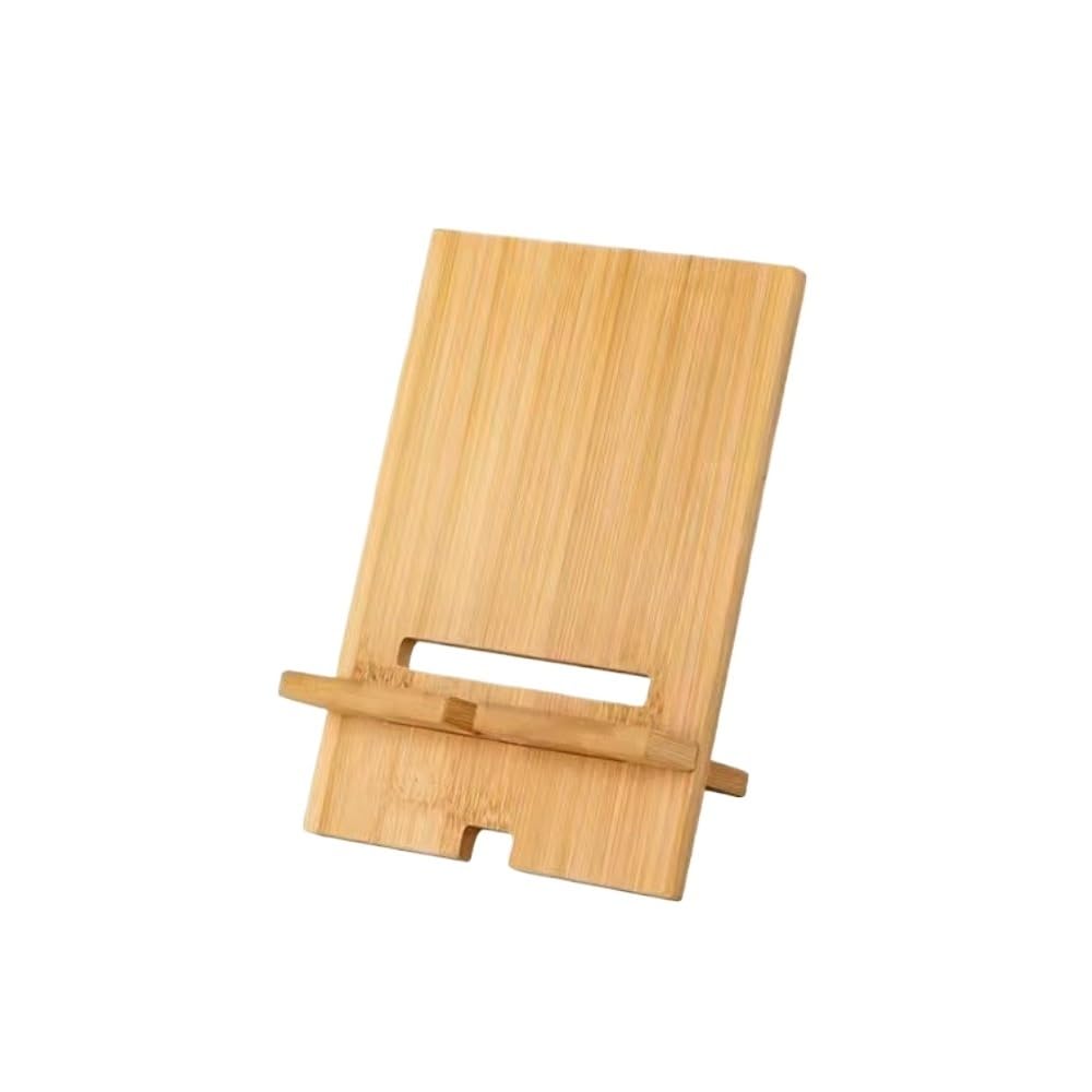 Generico Supporto for telefono da tavolo in legno di bambù, confezione da 2 | Scrivania, casa, cucina, ufficio, videochiamate, supporto in bambù, confezione da 2(Large 1pc)
