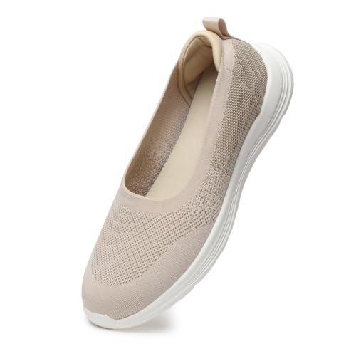Image of YOHO Knitted Slip-Ons for Women | Lightweight, Stylish & Casual Without Lace Sneakers for Woman | Extra Soft Insole & Shock Absorbing, Walking Loafer Shoes for Ladies SOS-113