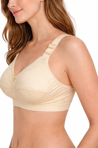Image of Women Cotton Bra, Soft Breathable Non-Padded Everyday Comfort Bra