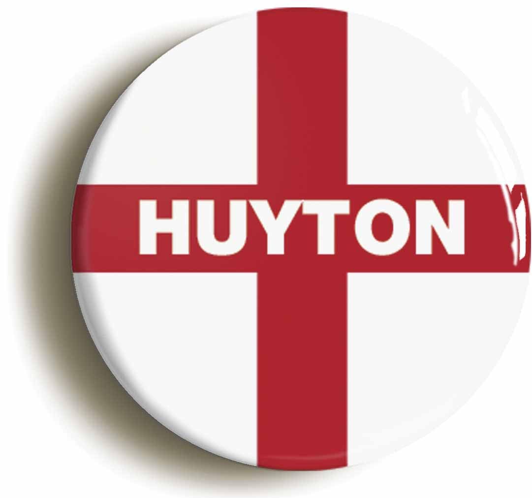 Huyton England Flag Fridge Magnet (Circular 2inch / 50mm Diameter)