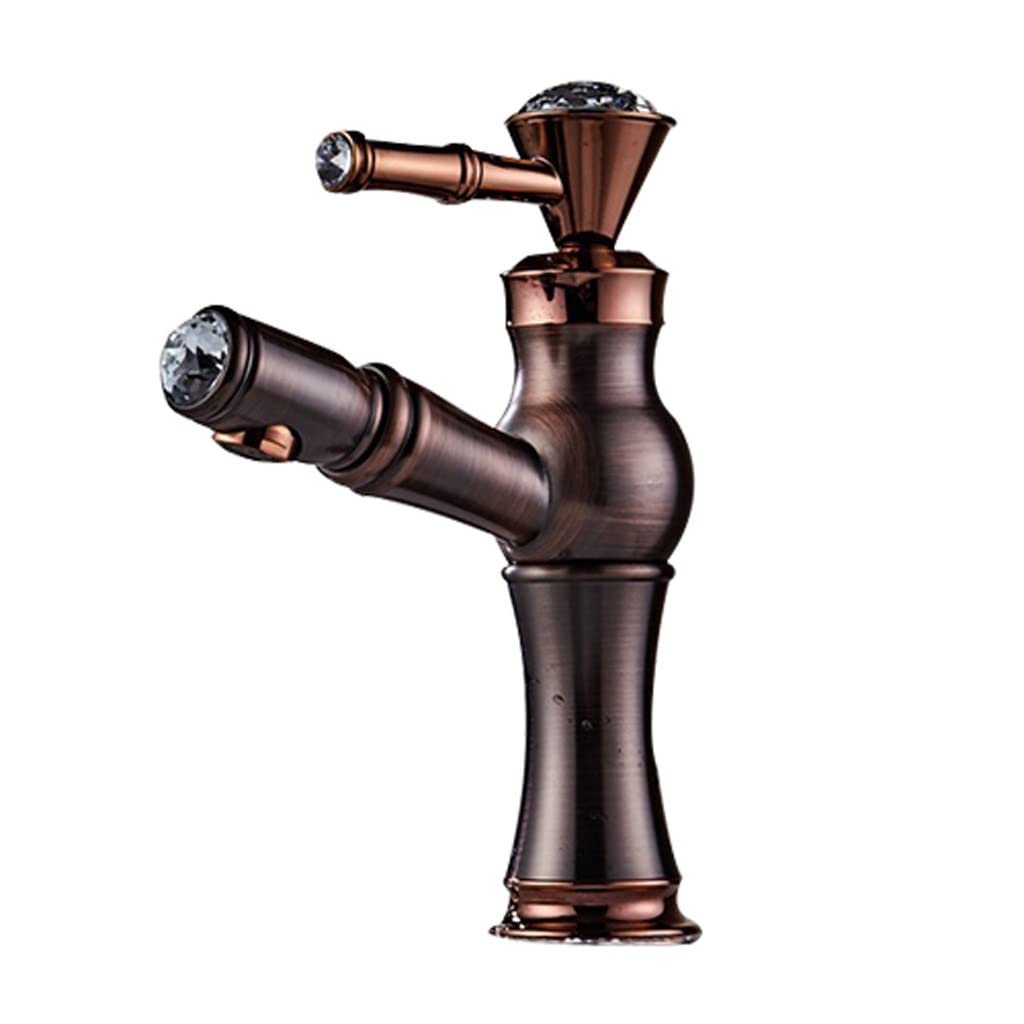 Robinet de salle de bain anti-calcaire en laiton bronze mitigeur eau chaude froide durable