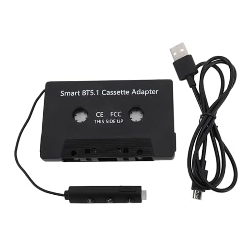Adaptador de Cassette Bluetooth DC5V BT5.1, Cinta de Cassette Inalámbrica Universal a Adaptador Auxiliar para Coches y Camiones con Reproductor de Cassette